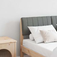 Tapicerowane wezgłowie Ciemnoszary 120 cm Lite drewno sosnowe