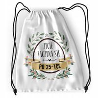 Plecak Urodziny 25 25Te Sportowy Szkolny Worek Z Nadrukiem Ze Zdjęciem