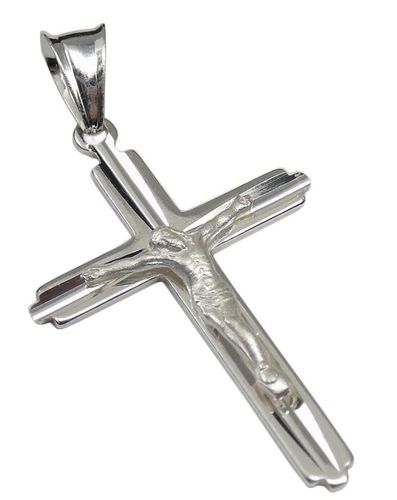 Srebrny Łańcuszek Pancerka Diamentowany Krzyż 50cm na Arena.pl