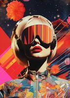 Plakat 39,5x55cm Retrofuturystyczna Muza
