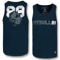Męski Tank Top Pitbull Bawełniana Podkoszulka Nadruk Slim Fit Dog 89