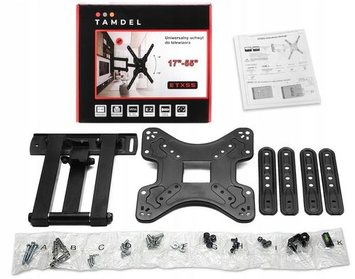 Uchwyt do Telewizora 17-55 cali Obrotowy Długie Ramię 42cm Wieszak TV na Arena.pl