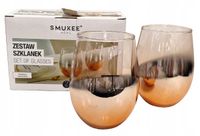SMUKEE Zestaw dwóch szklanek GLAMOUR 2 x 530 ml miedziane 800