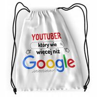 Plecak Dla Youtubera Sportowy Szkolny Worek Torba Z Nadrukiem Ze Zdjęciem