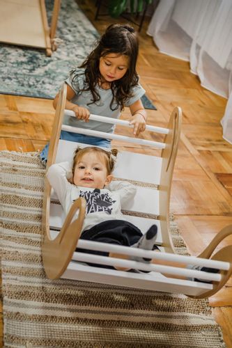 bujak drewniany Smile biały na Arena.pl