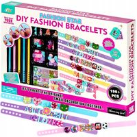 ZESTAW DO ROBIENIA BRANSOLETEK OPASKI KORALIKI NAKLEJKI LITERKI 190 ELE.