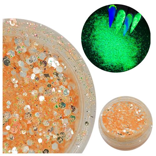 Pyłek do paznokci świecący w ciemności 05 pomarańczowy na Arena.pl