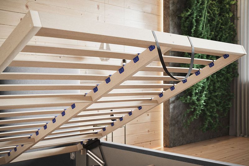 Łóżko tapicerowane LUX 3 200x200 ze Stelażem i pojemnikiem zdjęcie 11