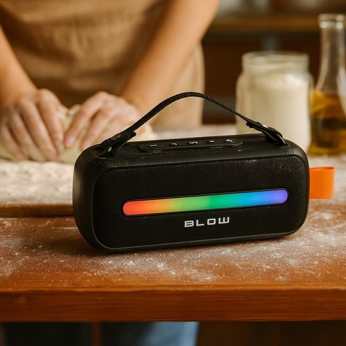 GŁOŚNIK BLUETOOTH PRZENOŚNY RADIO FM USB BEZPRZEWODOWY KARAOKE RGB MIKROFON na Arena.pl