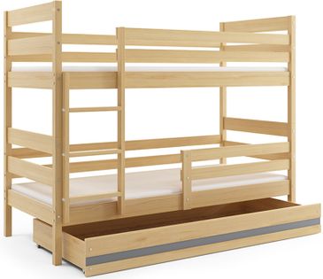 Łóżko piętrowe Eryk 200x90 dla dzieci drewniane dziecięce dwuosobowe