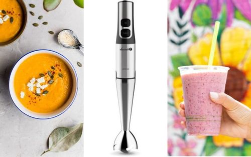 MOCNY BLENDER RĘCZNY ŁUCZNIK JK-1200 DUŻY KIELICH TURBO KRUSZY LÓD 1200 W na Arena.pl