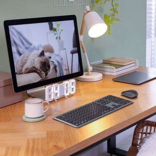 KLAWIATURA I MYSZKA Zestaw Bezprzewodowy Hama WKM-550 Czarno-Szara na Arena.pl