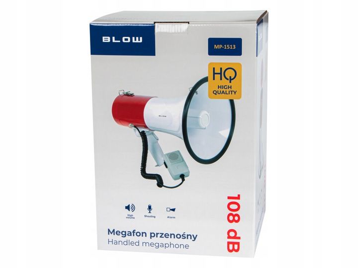 MEGAFON SYRENA ALARM MIKROFON BRADZO GŁOŚNY NA MARSZE PROTESTY 30W 108dB HQ zdjęcie 7