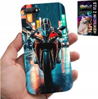 ETUI DO HUAWEI Y6 2018 - MOTOR, MOTOCYKLE JEDNOŚLAD WZORY + SZKŁO