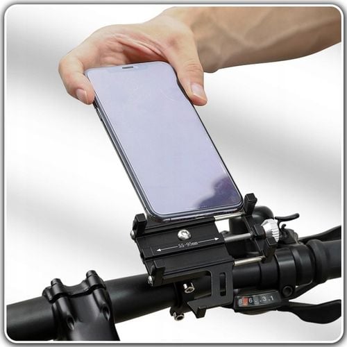 UCHWYT ROWEROWY NA TELEFON MONTOWANY NA KIEROWNICĘ ROWERU ALUMINIOWY na Arena.pl