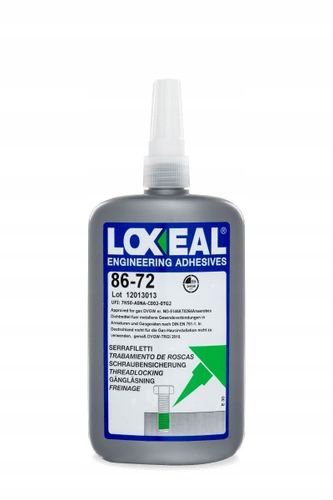 KLEJ DO GWINTÓW ŚRUB LOXEAL 86-72 MOCNY NAJWYŻSZA JAKOŚĆ POŁĄCZENIA 250 ml na Arena.pl
