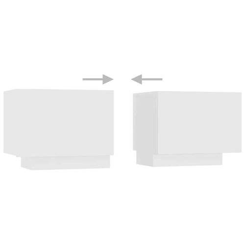 Szafka pod TV z oświetleniem LED, biała, 200x35x40 cm na Arena.pl