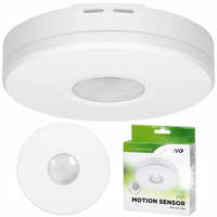 Czujnik Ruchu Zewnętrzny Natynkowy Sufitowy PIR LED Płaski 2000W 360° IP65