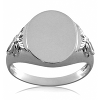 SREBRNY SYGNET Z ORNAMENTAMI PRÓBA SREBRA 925 GRAWER GRATIS