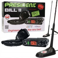 Małe CB Radio President Bill ASC Antena GRATIS B6R