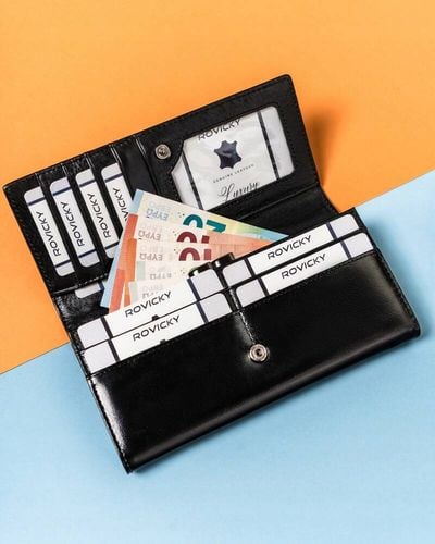 elegancki, skórzany portfel damski na zatrzask - lorenti na Arena.pl