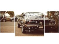 80X40CM ZEGAR FORD MUSTANG 55LANEY69 OBRAZ