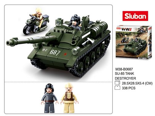 KLOCKI SLUBAN WWII Czołg Niszczyciel Wojsko SU-85 338 kompatybilne z LEG COB na Arena.pl