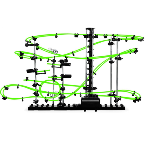 Zestaw Kosmiczny Tor Kulkowy Kulodrom Winda Puzzle Klocki 3D Montessori XXL na Arena.pl