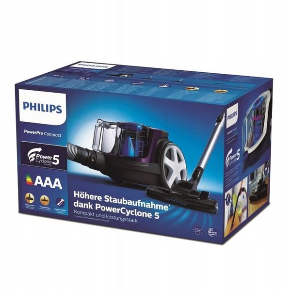 Odkurzacz bezworkowy 900W Philips PowerPro Compact Seria 3000 zdjęcie 8