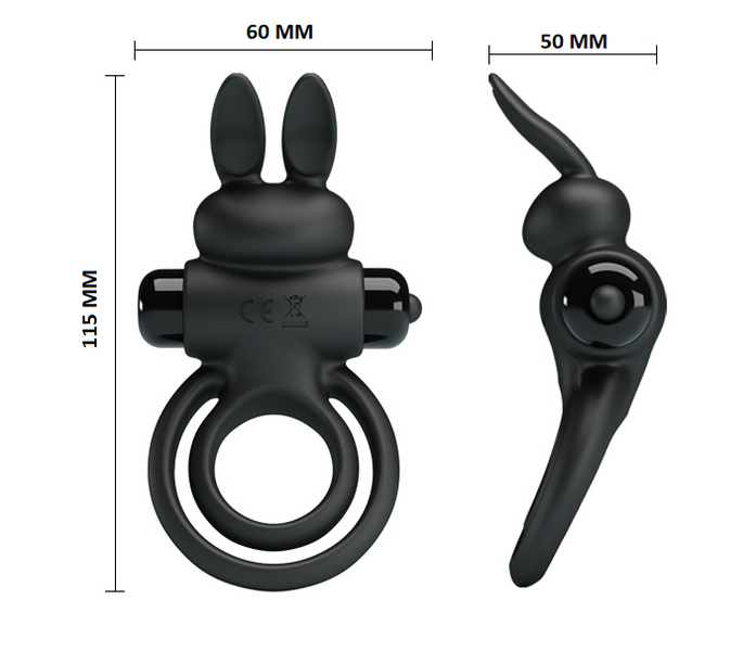 Wibrujący Ring Na Penisa I Jądra - Pretty Love Vibrant Penis Ring Iii Rabbit zdjęcie 8