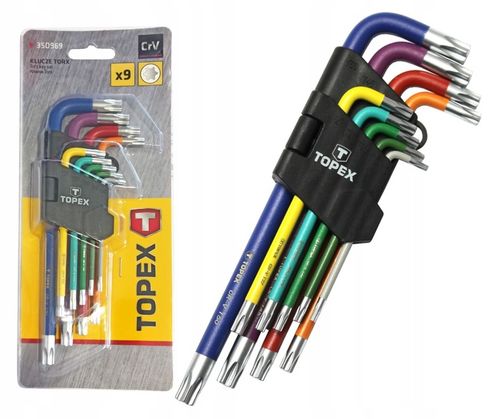 KLUCZE IMBUSOWE TORX DŁUGIE IMBUS T10-T50 TOPEX na Arena.pl