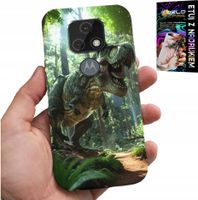 ETUI DO MOTOROLA MOTO E7 PLUS - DINO DINOZAUR TYRANOZAUR CASE + SZKŁO