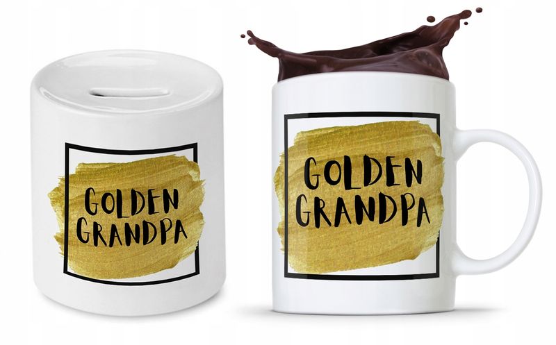 Zestaw Dla Dziadka Dzień Dziadka Kubek + Skarbonka Z Nadrukiem Ze Zdjęciem zdjęcie 1