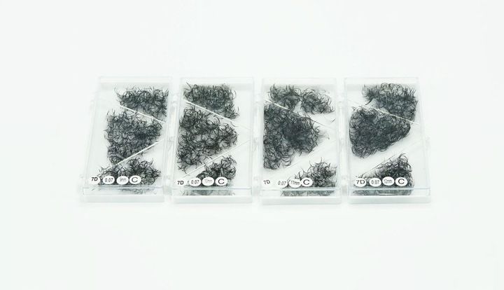 WACHLARZYKI RZĘSY KĘPKI 7D-0,07 C-1000 SZT#471-09 zdjęcie 3