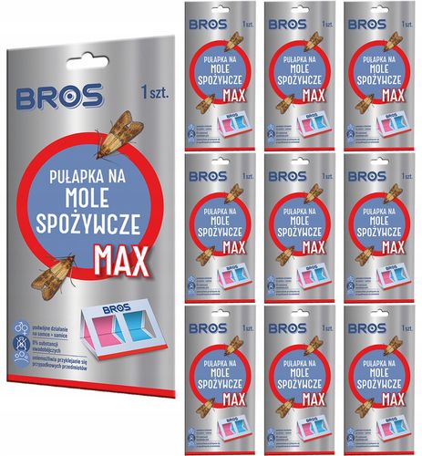 bros - pułapka na mole spożywcze max - na samce i samice - 10 szt. na Arena.pl