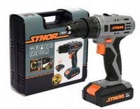 STHOR WKRĘTARKA AKUMULATOROWA 18V + 2 AKUMULATORY + ŁADOWARKA + BITY 78972