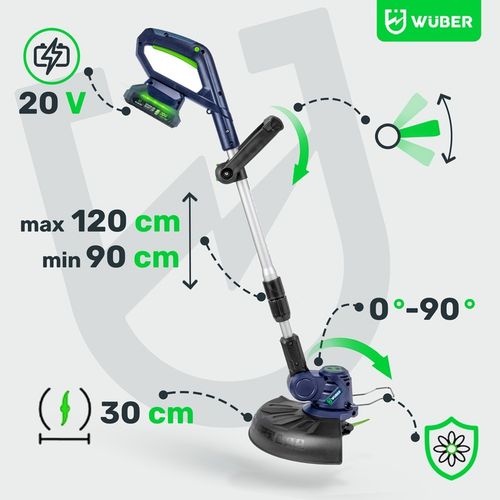 PODKASZARKA AKUMULATOROWA KOSA WYKASZARKA NA KOŁACH ŻYŁKI NOŻE AKU 2AH na Arena.pl