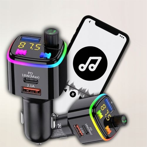 Transmiter BlueTooth FM samochodowy Ładowarka MP3 2xUSB SD LCD na Arena.pl