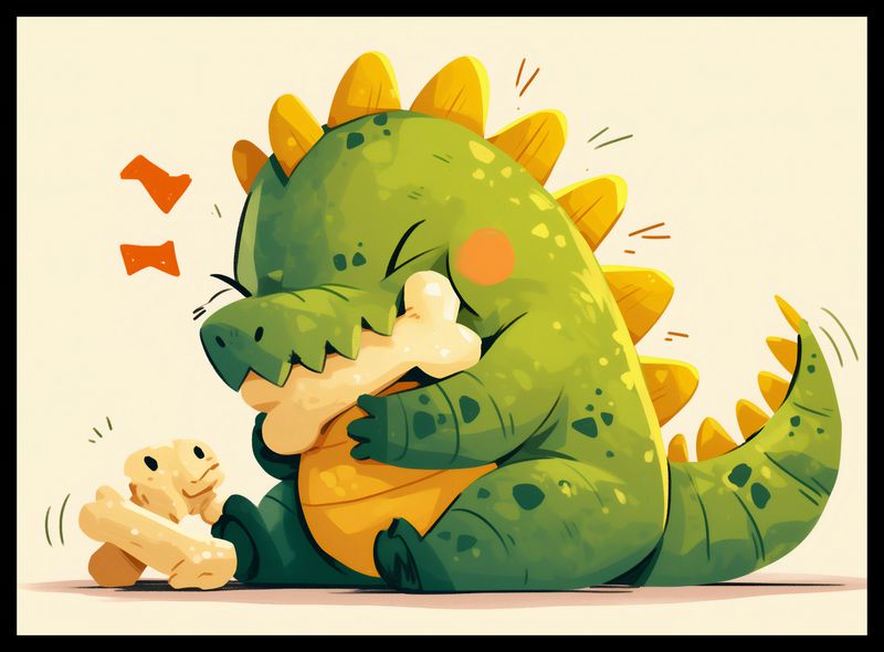 Plakat 55x40cm Uroczy Dinozaur zdjęcie 2