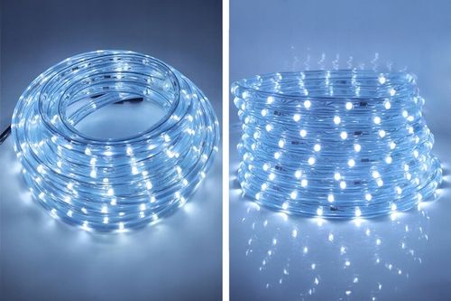 WĄŻ LED ŚWIETLNY ZEWNĘTRZNY TAŚMA ŁAŃCUCH LAMPKI ZIMNE FLASH IP67 230V 50m na Arena.pl