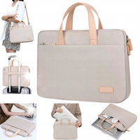Damska torba na laptopa 15-15.6cali na ramię torba torebka Beżowy 37x27x4cm
