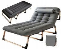 ŁÓŻKO TURYSTYCZNE POLOWE OGRODOWE LEŻAK SKŁADANY PREMIUM JAKOŚĆ MATERAC