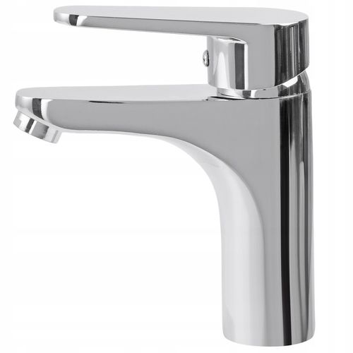 Bateria umywalkowa stojąca srebrna łazienkowa kran do umywalki chrom YOKA na Arena.pl