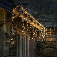 LAMPKI SOPLE ZEWNĘTRZNE 500LED ŚWIATŁO STAŁE + FLASH - BIAŁE CIEPŁE 19,5m