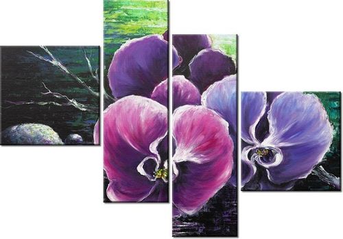 100 70CM OBRAZ 4 ELEM STORCZYK STAWEM DRUK PŁÓTNO RAMA na Arena.pl