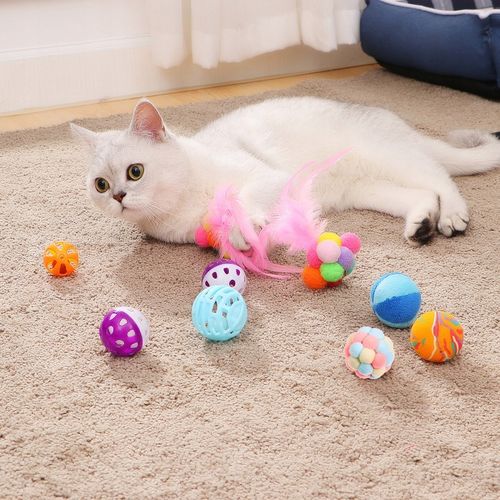 ZESTAW ZABAWEK DLA KOTA ZABAWKI DO TRENINGU KOTÓW 18 SZT na Arena.pl