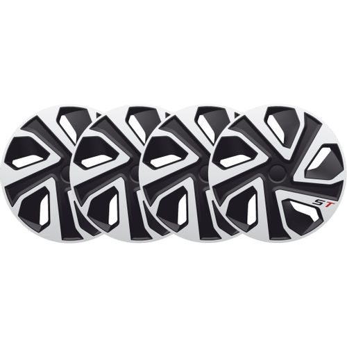 4x Kołpak 15 ST SILVER BLACK SREBRNO CZARNE TUNING na Arena.pl