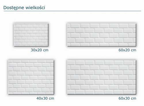 SZKLANA DESKA KUCHENNA 40x30 243b Biała cegła na Arena.pl