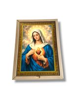 Obraz 3D Serce Maryi 18 Mm Premium Złoty Obraz Religijny