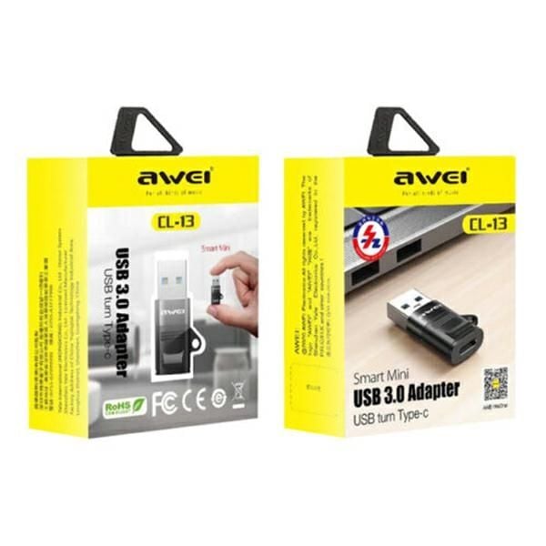 awei adapter cl-13 usb-c/usb-aczarny/black zdjęcie 5